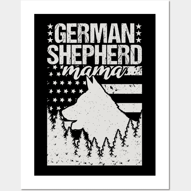 German Shepherd Mama Wall Art by Tesszero